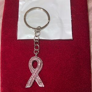 Key chain/charm bag, breast cancer awareness 💞🎀💝🌸💖💗 NIB.